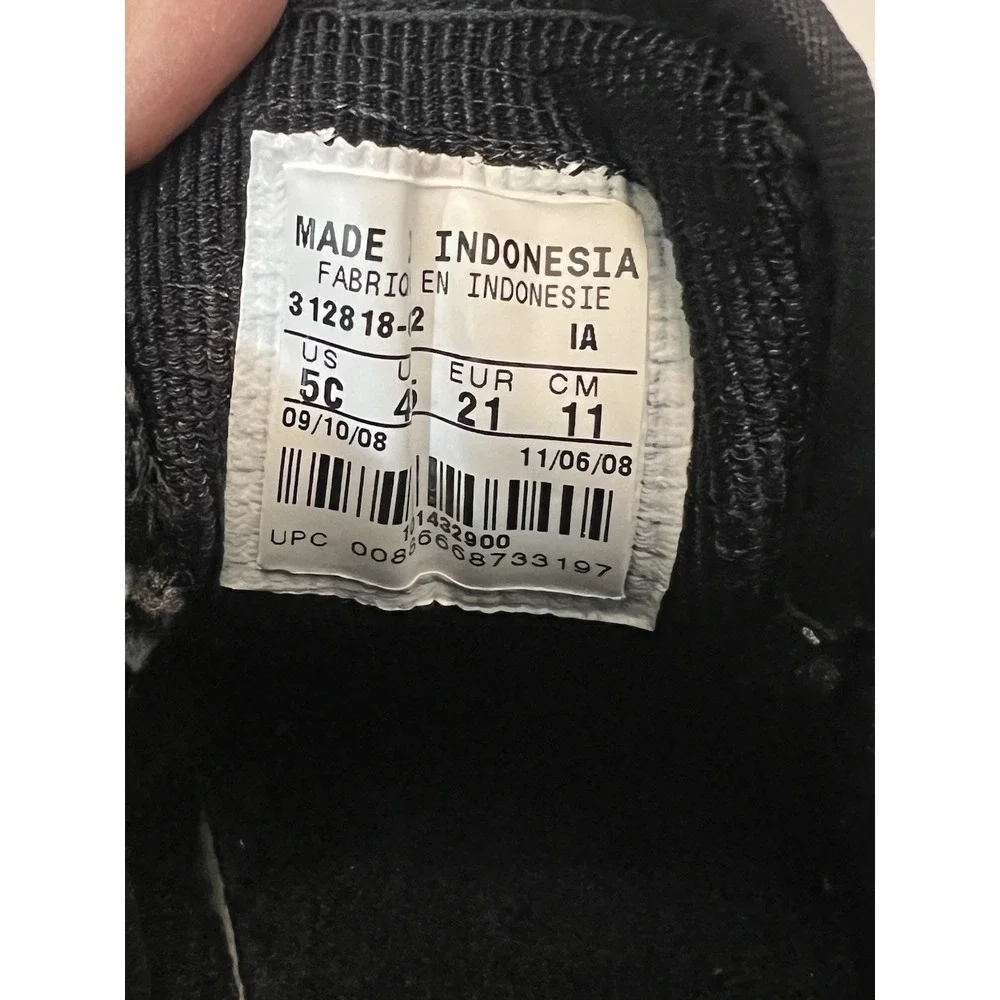 Nike Air Zoom Infiltrator Black Gray Toddler Child 5C Checkered 312818-002 2008